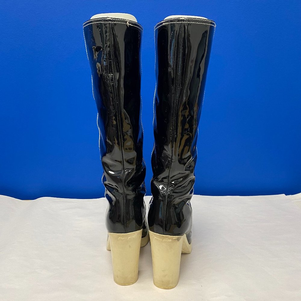 Miu Miu Block-Heel Boots, Size 37,5 - image 3